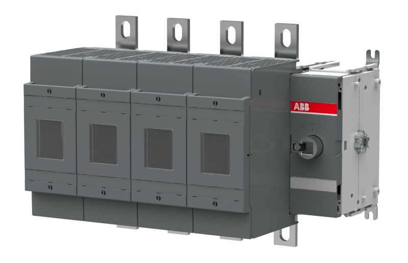 ABB - Sicherungslasttrennschalter 4P 400A o.Griff u.Welle ungesich. Neutrall. rechts