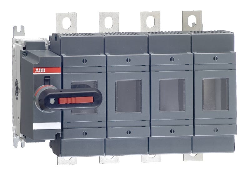 ABB - Sicherungslasttrennschalter 4P 250A m. mont. Griff ungesich. Neutrall. rechts