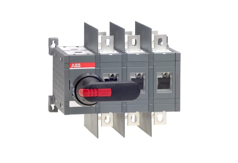 ABB - Lastumschalter 3-polig 400 A mit Griff und Welle I-0-II/ UL/CSA