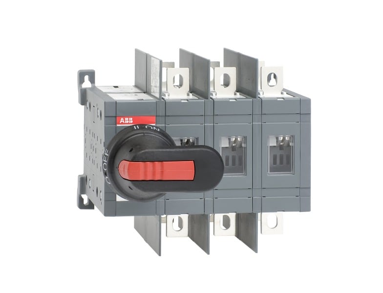 ABB - Lastumschalter 3-polig 200 A mit Griff und Welle I-0-II/ UL/CSA