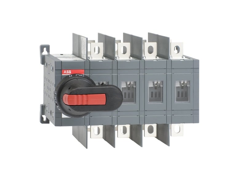ABB - Lastumschalter 4-polig 200 A mit Griff und Welle I-0-II/ UL/CSA
