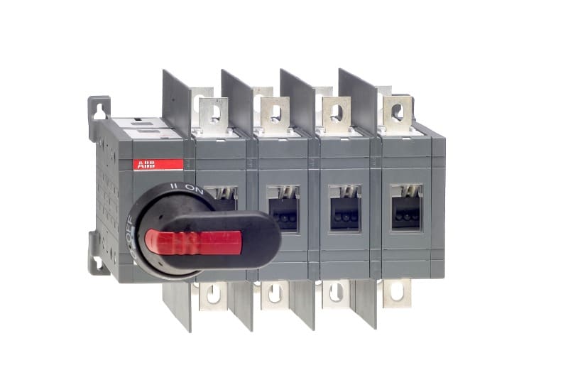 ABB - OT160E04WCP Lastumschalter 4-polig 160A m. Griff u. Welle/offene