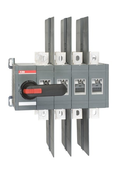 ABB - Lastumschalter 4-polig 600 A mit Griff und Welle I-0-II/ UL/CSA