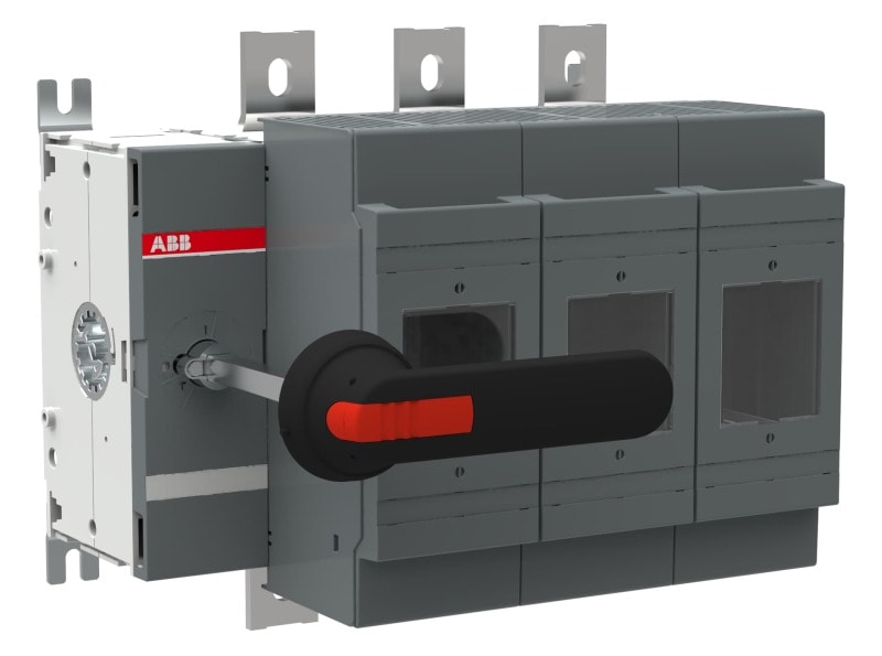 ABB - Lasttrennschalter für Sicherungen 3-polig 600 A, mit Griff und Welle UL/CSA