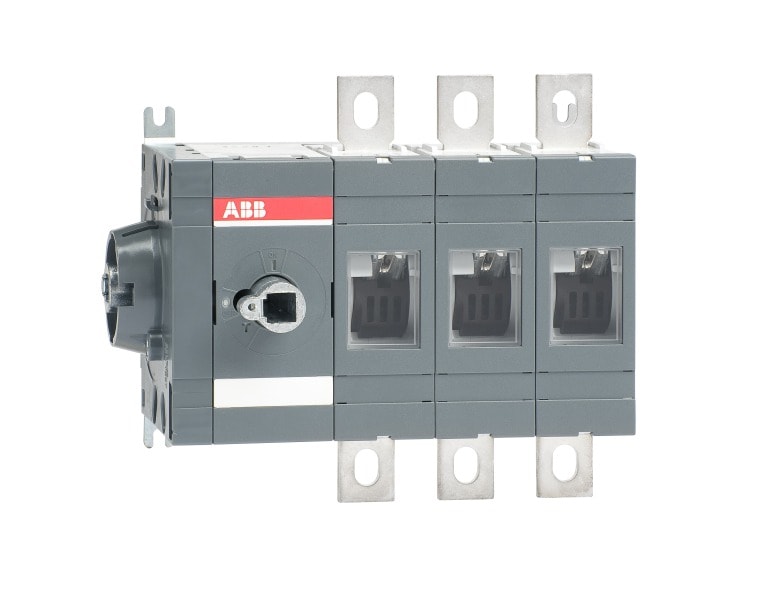 ABB - Lasttrennschalter 3-polig 400 A, ohne Griff und Welle seitliche Betätigung links