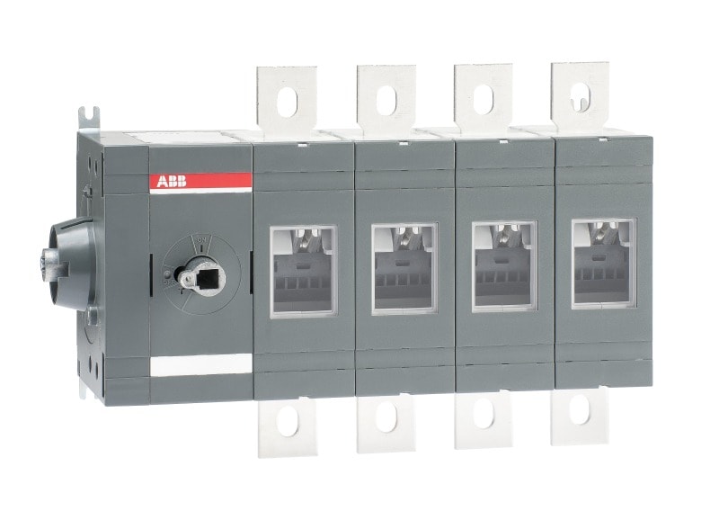ABB - Lasttrennschalter 4-polig 800 A, ohne Griff und Welle seitliche Betätigung links