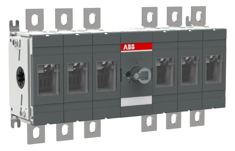ABB - Lasttrennschalter 6-polig 400 A, mit Griff und Welle