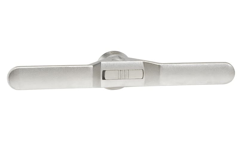 ABB - Edelstahlgriff grau 2x200 mm Wellen-ø 12 mm IP66 Beschriftung 0 OFF-1 ON