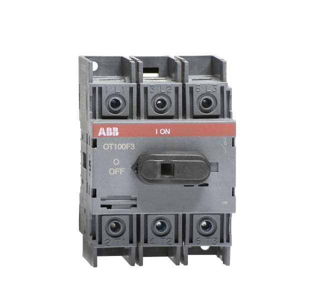 ABB - OT100F3 Lasttrennschalter 3 polig 100A m. schwarzem Knebelgriff