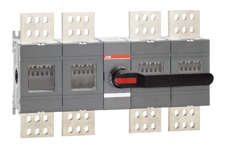 ABB - Lasttrennschalter 4-polig 2500 A, mit Griff und Welle