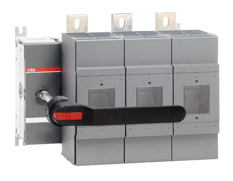 ABB - Lasttrennschalter für Sicherungen 3-polig 1250 A, mit Griff und Welle