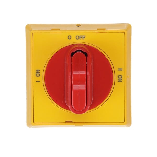 ABB - Selektorgriff rot-gelb Wellen-ø 6 mm IP65 Beschriftung I-0-II