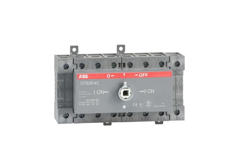 ABB - Lastumschalter 4-polig 63 A, ohne Griff und Welle I-0-II