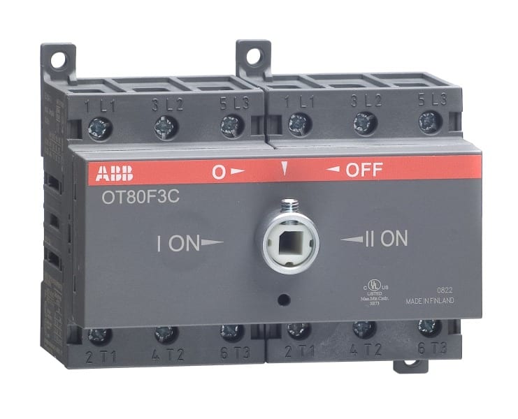 ABB - Lastumschalter 3-polig 80 A, ohne Griff und Welle I-0-II