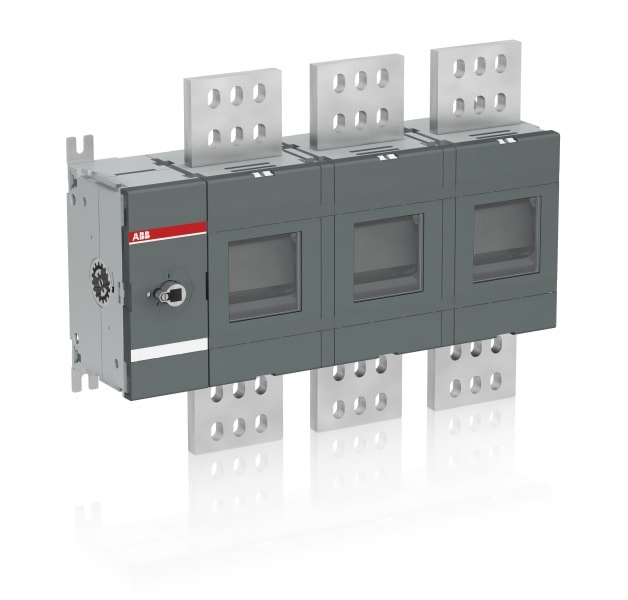 ABB - Lasttrennschalter 3-polig 2500 A, mit Griff und Welle mit großem Phasenabstand