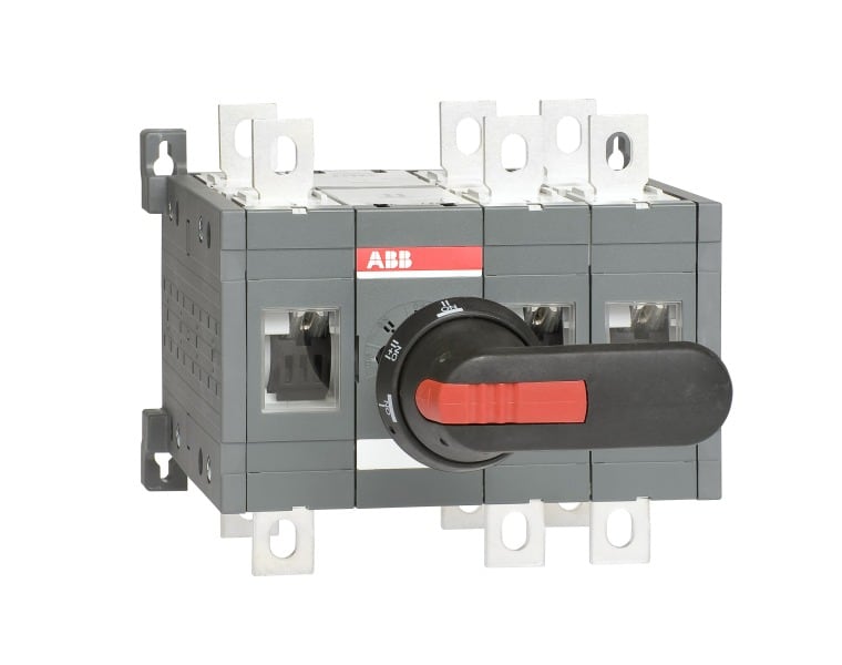 ABB - OT400E12CLP Lastumschalter o. 0 Pos. 3-polig 400A m. Griff u. Welle