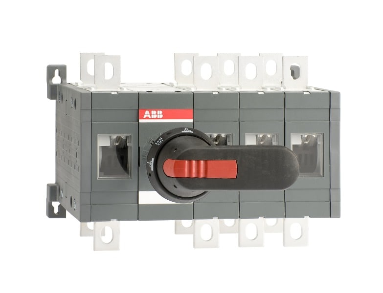 ABB - OT315E13CLP Lastumschalter o. 0 Pos. 4-polig 315A m. Griff u. Welle
