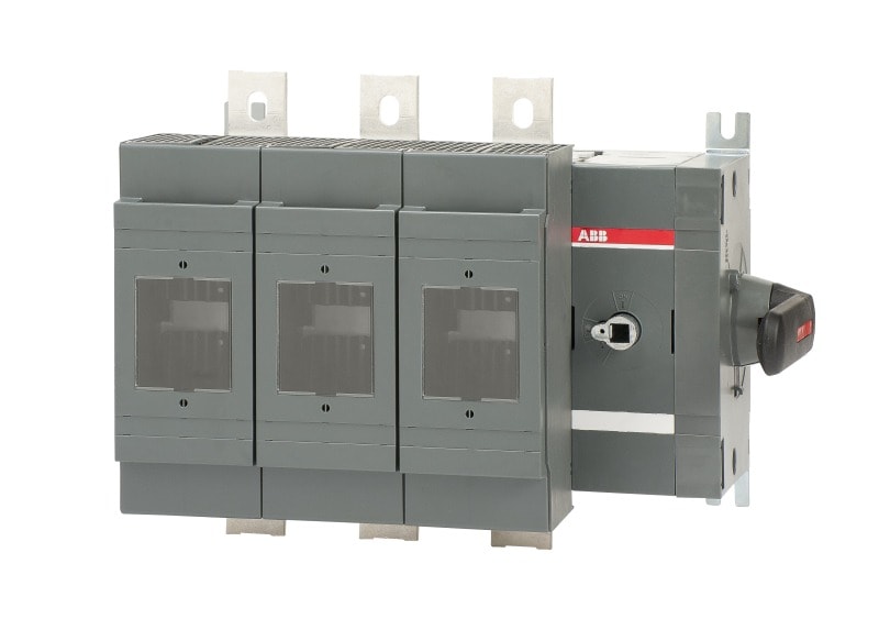 ABB - Sicherungslasttrennschalter 3P 630A m. mont. Griff seitliche Betätigung