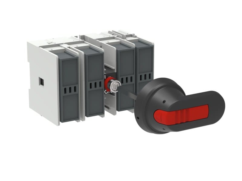 ABB - Sicherungslasttrennschalter 4P 25A o.Griff u.Welle ungesich. Neutrall. (links)