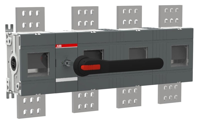 ABB - Lasttrennschalter 4P 2000A m.Griff u.Welle mit großem Phasenabstand 185 mm