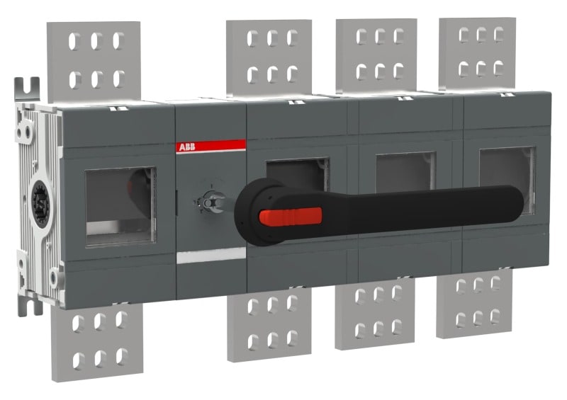 ABB - Lasttrennschalter 4P 2000A m.Griff u.Welle mit großem Phasenabstand 140 mm