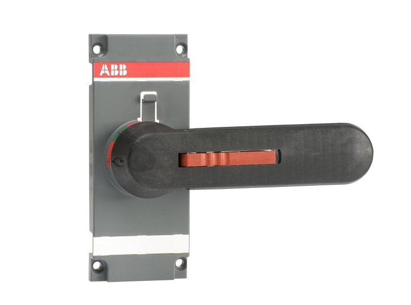 ABB - Direktgriff schwarz inklusiv Welle undAbdeckung der Mechanik Beschriftung I-0-II