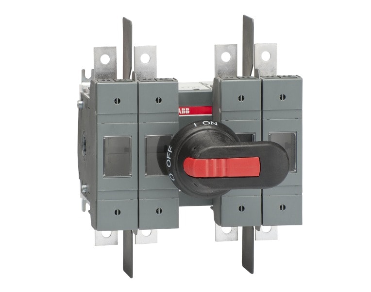 ABB - OS100GJ22FP Lasttrennschalter f. Sich. 4-polig 100A m. Griff u. Welle UL/CSA
