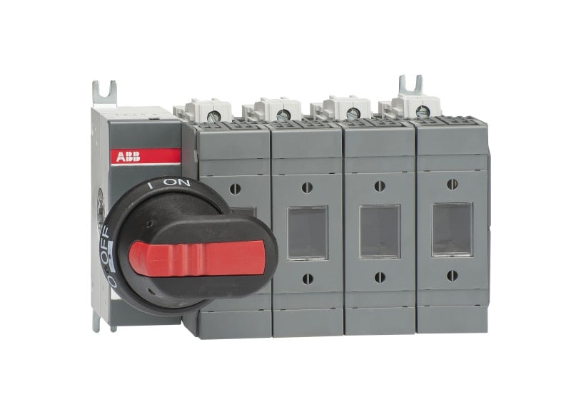 ABB - OS60GJ04FP Lasttrennschalter f. Sich. 4-polig 60A m. Griff u. Welle UL/CSA
