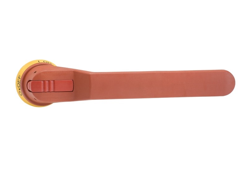ABB - Pistolengriff rot-gelb 274 mm Wellen-ø 12 mm IP65 Beschriftung I-0/EIN-AUS