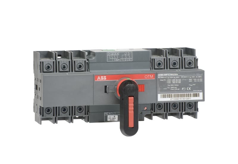 ABB - Lastumschalter mit Motor 3P 100A m.Griff f.manuel.Betrieb Motor 24V DC/I-0-II