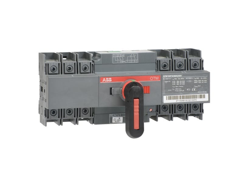 ABB - OTM80F3CMA230V Lastumschalter m. Mot. 3-polig 80A m. Griff für manuel. Betr.