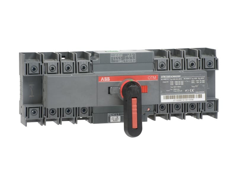 ABB - Lastumschalter mit Motor 4P 100A m.Griff f.manuel.Betrieb Motor 110-240 V/I-0-II