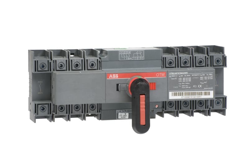 ABB - Lastumschalter mit Motor 4P 80A m.Griff f.manuel.Betrieb Motor 110-240VAC/I-0-II