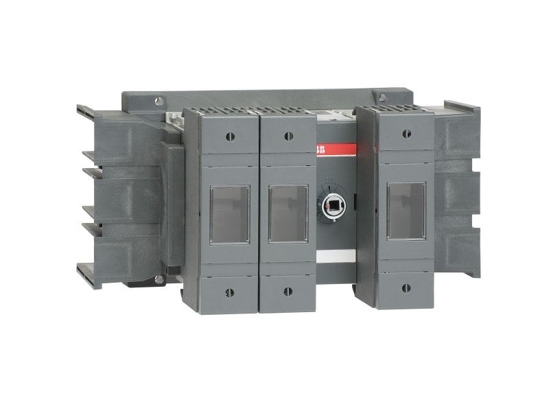 ABB - Lasttrennsch. f. Sich. 3P 160 A m Griff u Welle Anschluss links Abgang rechts
