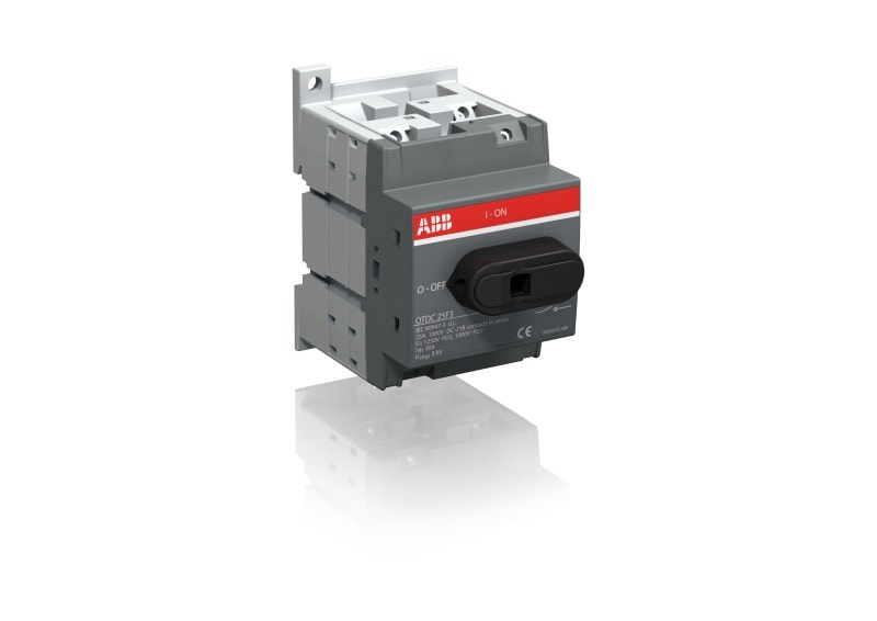 ABB - DC-Lasttrennschalter 3-polig 25 A, mit schwarzem Knebelgriff 1000 V DC