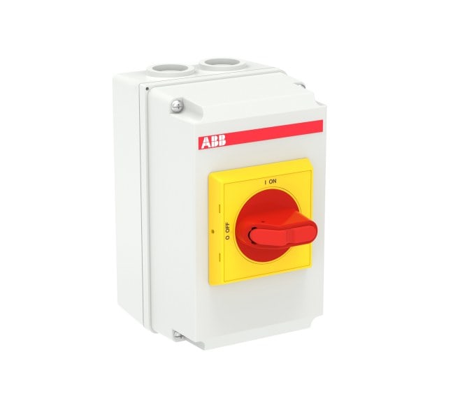 ABB - DC-Lasttrennsch. 4P 32A mit rot gelbem Griff 1000/2x660V DC Kunstoffgehäuse IP65