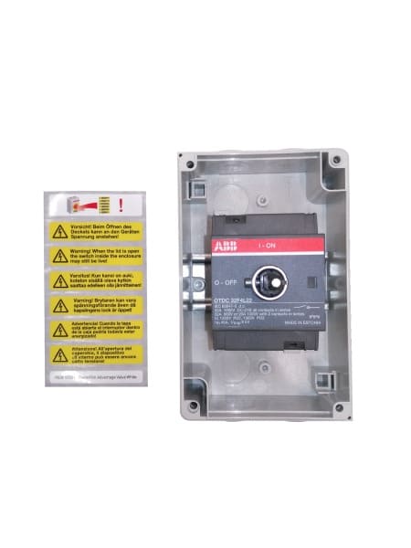 ABB - DC-Lasttrennsch. 4P 32A mit rot gelbem Griff 1000/2x660V DC Kunstoffgehäuse IP65