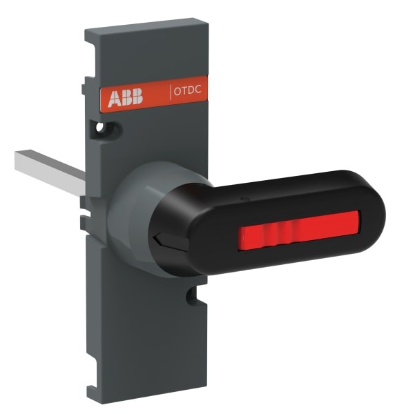 ABB - Direktgriff rot-gelb 65mm inkl. Welle u. Abdeckung Beschrift. Test- OFF-ON