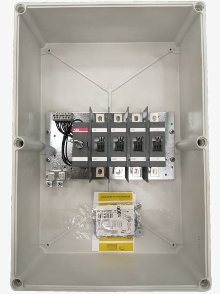 ABB - Sicherheitsschalter Kunststoffgeh. 4P 110kW 400V Griff schwarz IP65 oben/unten