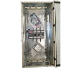 ABB - EMV-Sicherheitsschalter Stahlblechgeh. 3P 220kW 400V Griff schwarz IP65 oben/unt