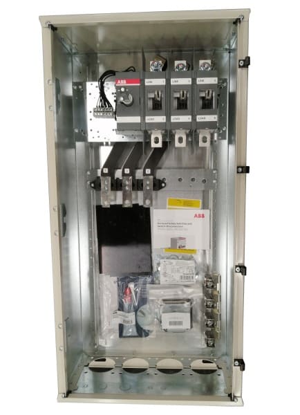 ABB - EMV-Sicherheitsschalter Stahlblechgeh. 3P 160kW 400V Griff schwarz IP54 unten