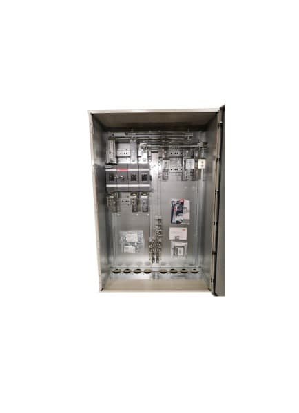 ABB - EMV-Sicherheitsschalter Stahlblechgeh. 3P 560kW 400V Griff schwarz IP54 unten