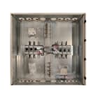ABB - EMV-Sicherheitsschalter Stahlblechgeh. 6P 220kW 400V Griff schwarz IP65 oben/unt