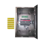 ABB - Sicherheitsschalter Edelstahlgeh. 6P 15kW 400V Griff rot-gelb IP65 oben/unten