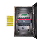 ABB - Sicherheitsschalter Edelstahlgeh. 6P 37kW 400V Griff schwarz IP65 oben/unten