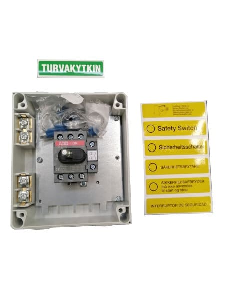 ABB - EMV-Sicherheitsschalter Kunststoffgeh. 3P 7,5kW 400V Griff schwarz IP65 oben/unt