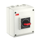 ABB - EMV-Sicherheitsschalter Kunststoffgeh. 6P 7,5kW 400V Griff schwarz IP65 oben/unt