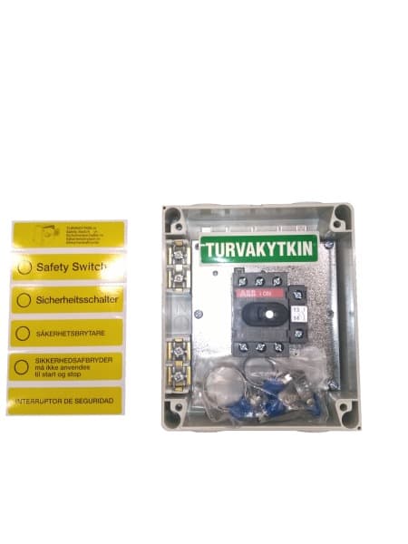 ABB - EMV-Sicherheitsschalter Kunststoffgeh. 3P 7,5kW 400V Grif rot-gelb IP65 oben/unt