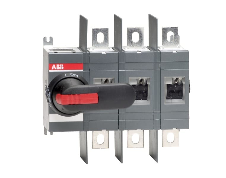 ABB - Lasttrennschalter 3-polig 400 A, mit Griff und Welle UL/CSA