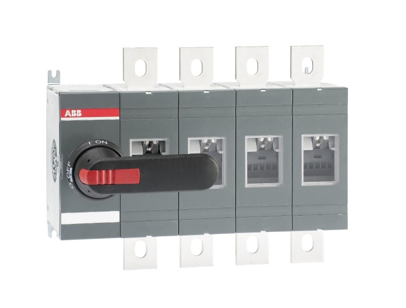 ABB - Lasttrennschalter 4-polig 630 A, mit Griff und Welle